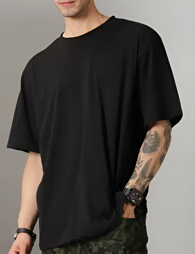 BE | Black Over-Sized T-Shirt | Men